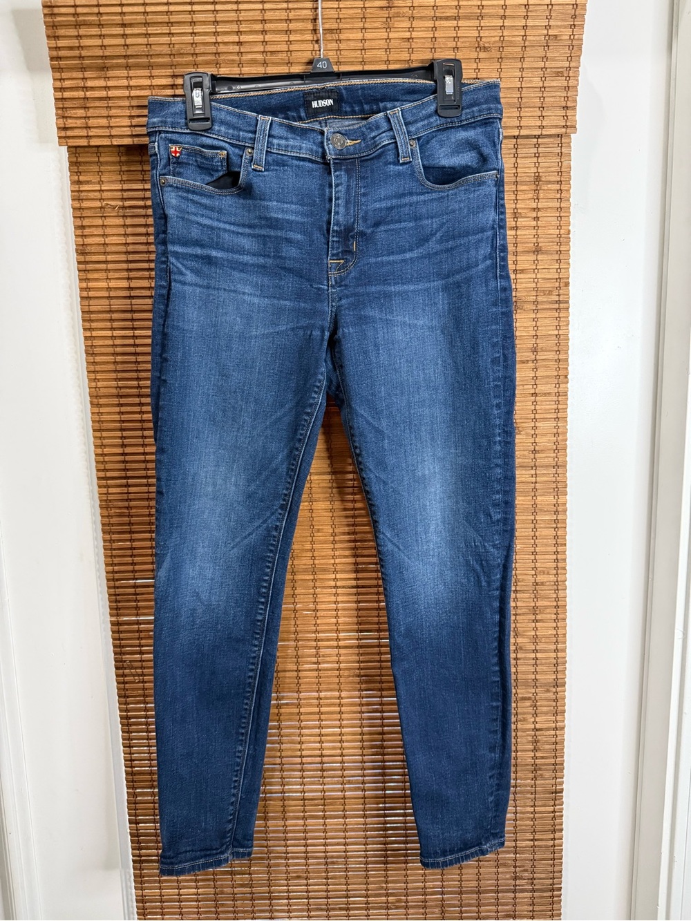 HUDSON Collin Skinny Jeans Size 31 Dark Wash Blue Stretch Denim